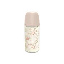 Biberon 240Ml Fisio 3-6M Flujo M - Vidrio Rosa Suavinex