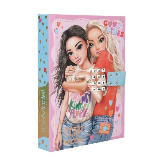 Diario con código secreto y sonido Good Vibes Top Model