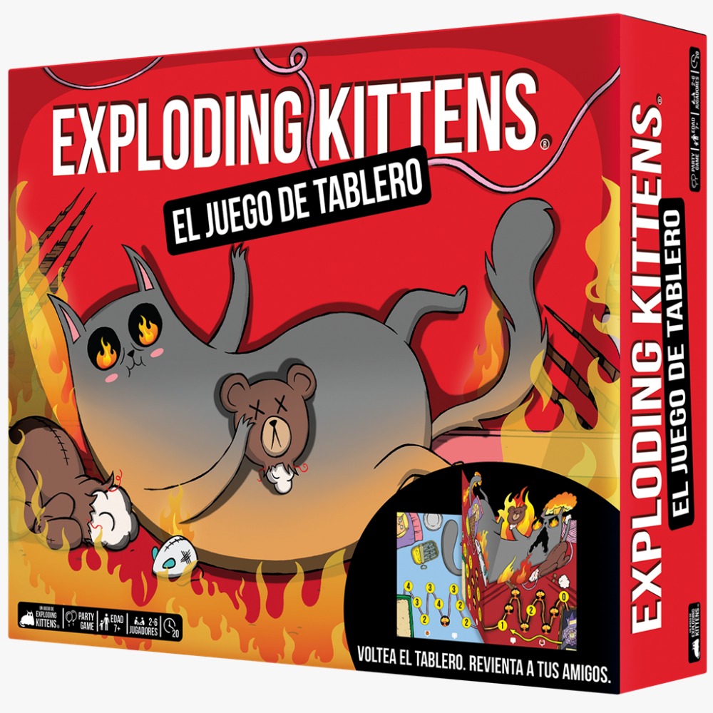 El juego del Tablero Exploding Kittens