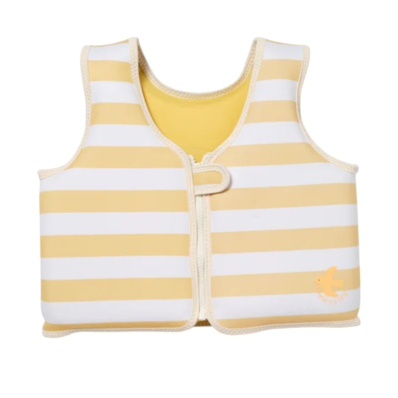Chaleco Flotador 3-6Y Seagull Mustard Stripe Sunnylife