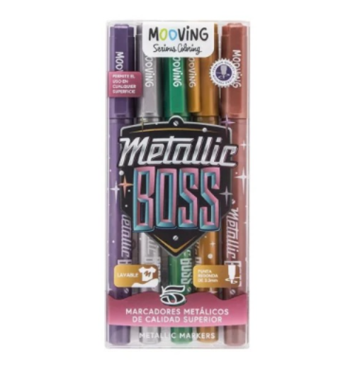 Marcadores Metálicos Caja x 5 Mooving