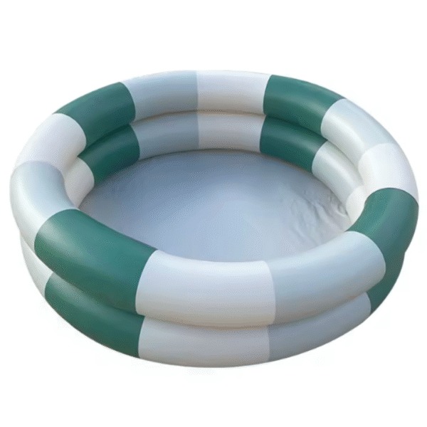 Piscina inflable 90cm rayas verde y blanca Hopping