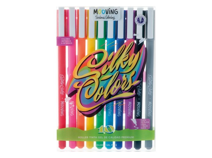 Boligrafo Roller Tinta Gel Caja X10 Unidades Mooving