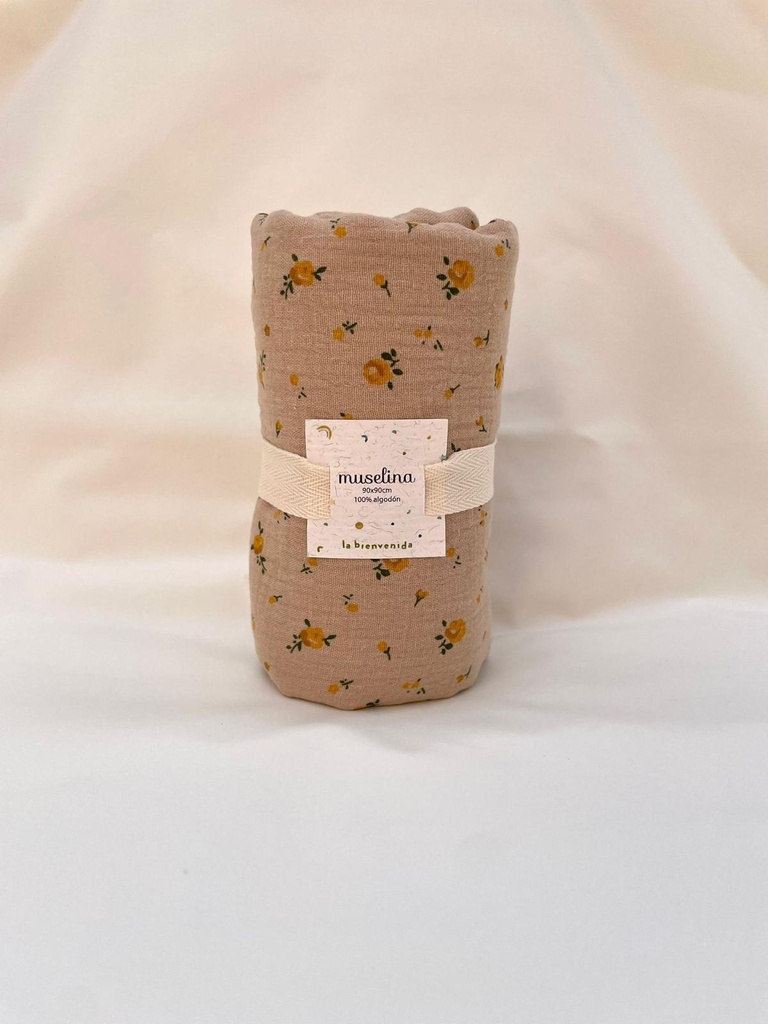 Rebozo de muselina Florita La Bienvenida