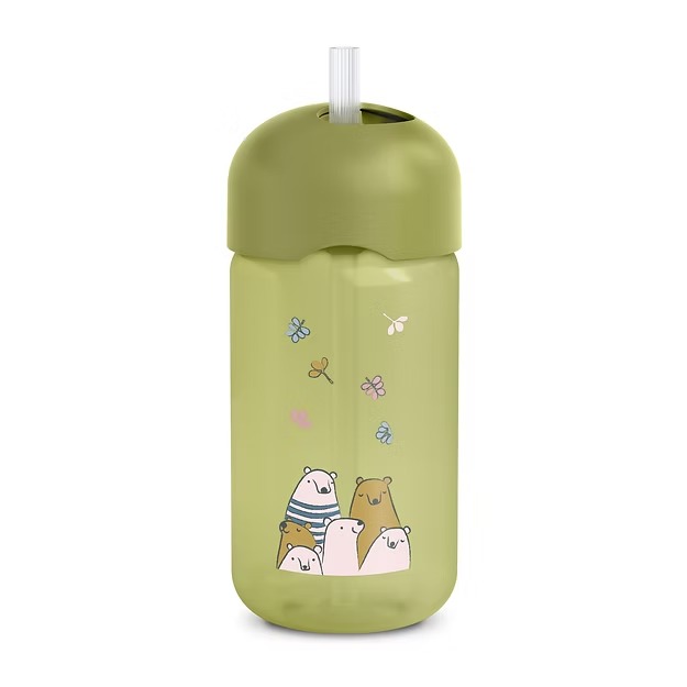 Vaso Con Sorbito Antiderrame 340Ml - Print Verde Suavinex