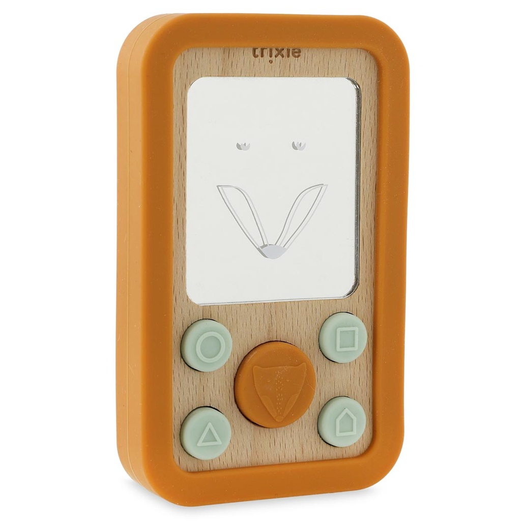 Wooden Silicone Baby Phone - Mr, Fox Trixie