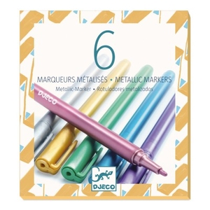 6 Metallic Markers Design By By Djeco