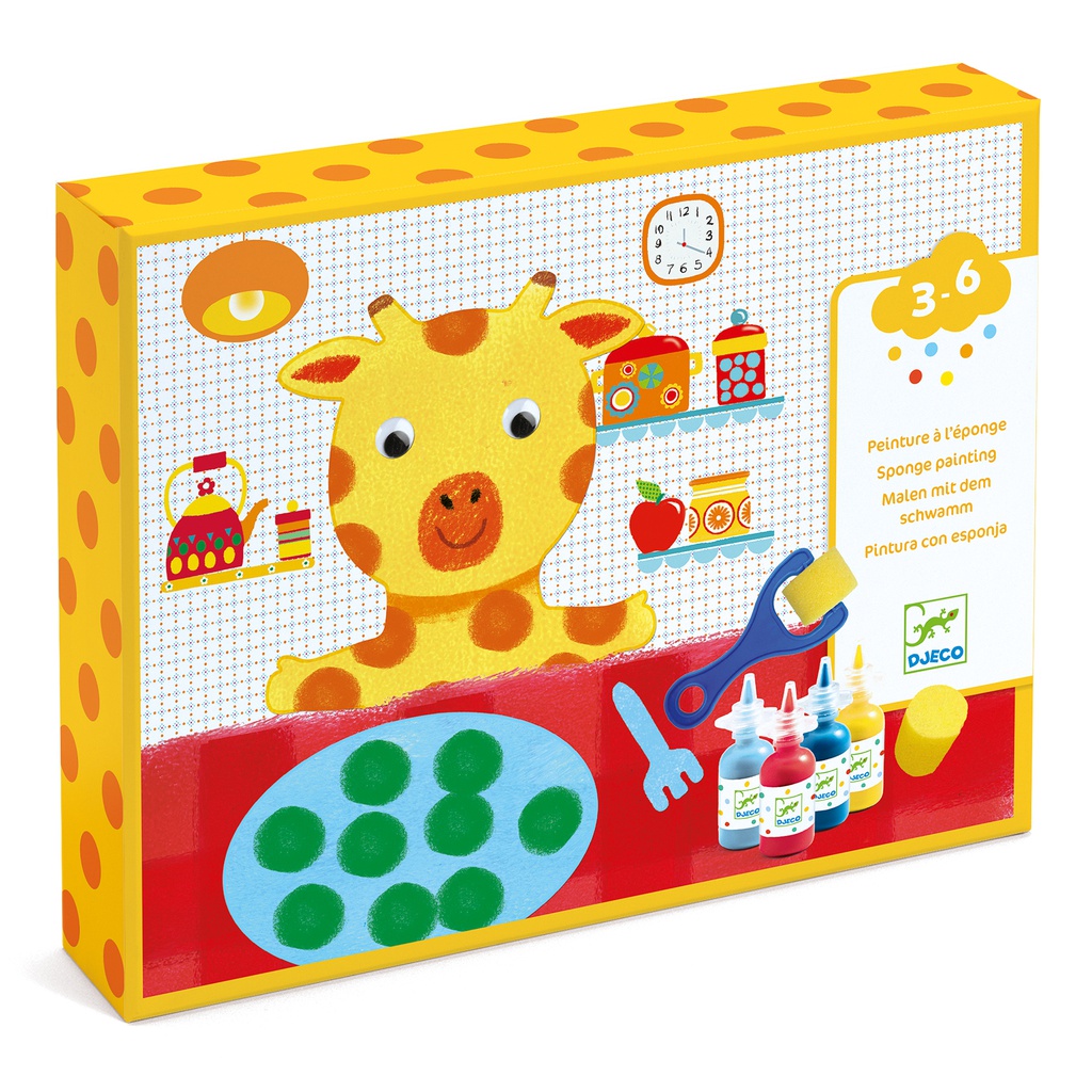 Sponge Painting - Cudly Toy Adventures Design By By Djeco