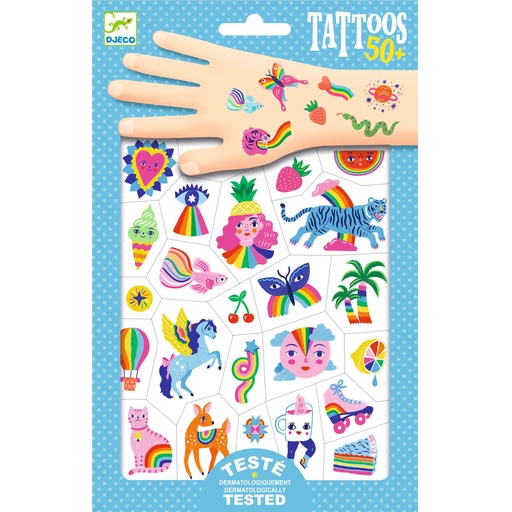 [DJ09617] Tatoo Rainbow Design By Djeco