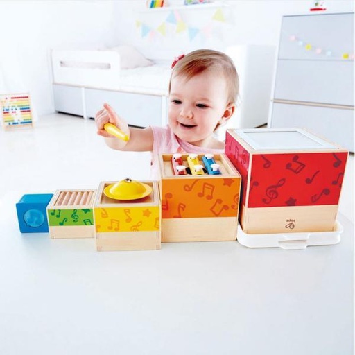 [6943478019010] Cubos Musicales Apilables Hape