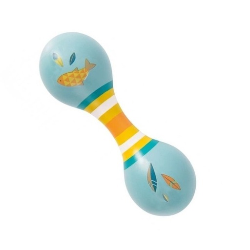 [714107] Blue Double Maracas Le Voyage D'Olga Moulin Roty