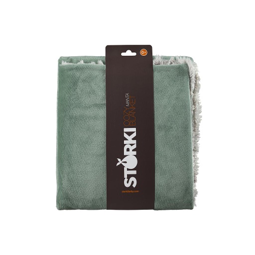 [704715589873] Manta verde y beige Storki