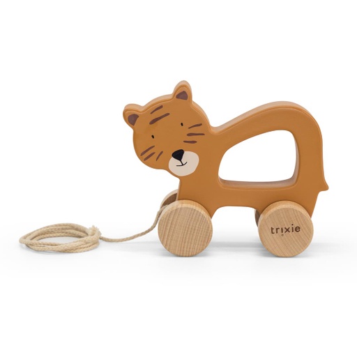 [36-522] Wooden Pull Along Toy - Mr. Tiger Trixie