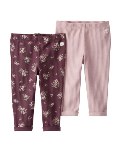 [195862611553] Pack 2 Pant Acanalados Alg Org Little Planetnb Carters