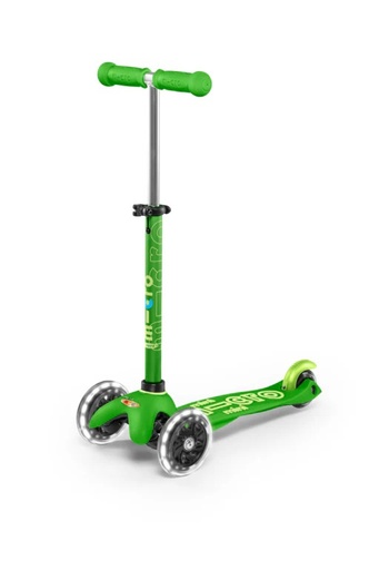 [7640170574210] Monopatin Mini Deluxe LED MMD051 - Verde Micro