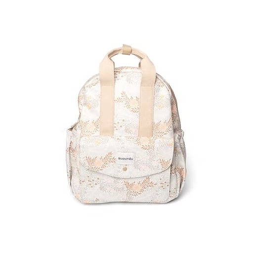 [8426420903967] Mochila Maternal Poetry Flores Beige Suavinex