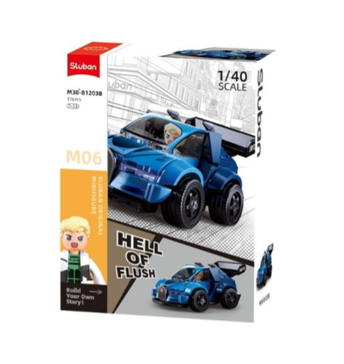 [M38-B1203B] Car Azul 180 Pcs Sluban