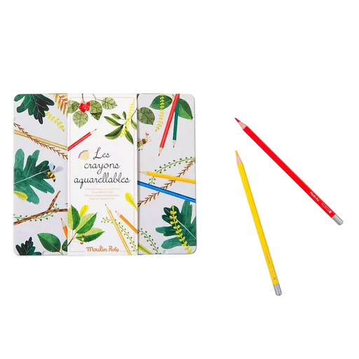[712602] Caja 24 Lapices Acuarelables El Jardin Moulin Roty