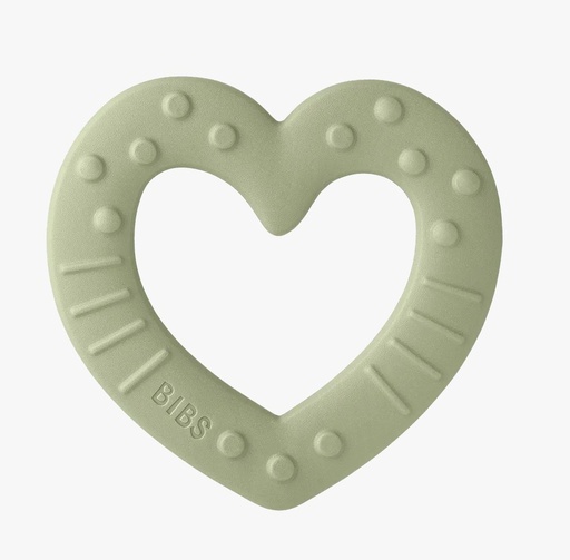 [3100250] Baby Bitie Heart Sage Bibs