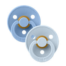 [110214] Colour 2 Pack Latex Size 1 Sky Blue/Baby Bl Bibs