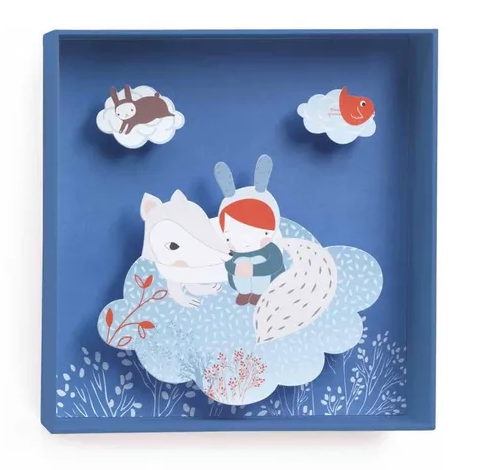 [DD04930] White Fox - 21X21X4Cm Little Big Room By Djeco