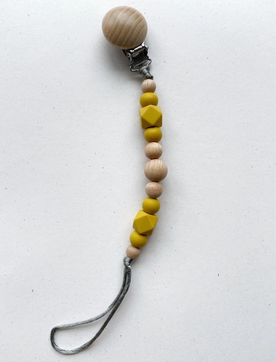 [NANSU15] Clip Chupete Madera Mostaza Nansu