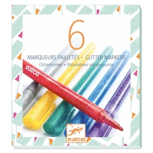 [DJ08871] 6 Glitter Markers Design By By Djeco
